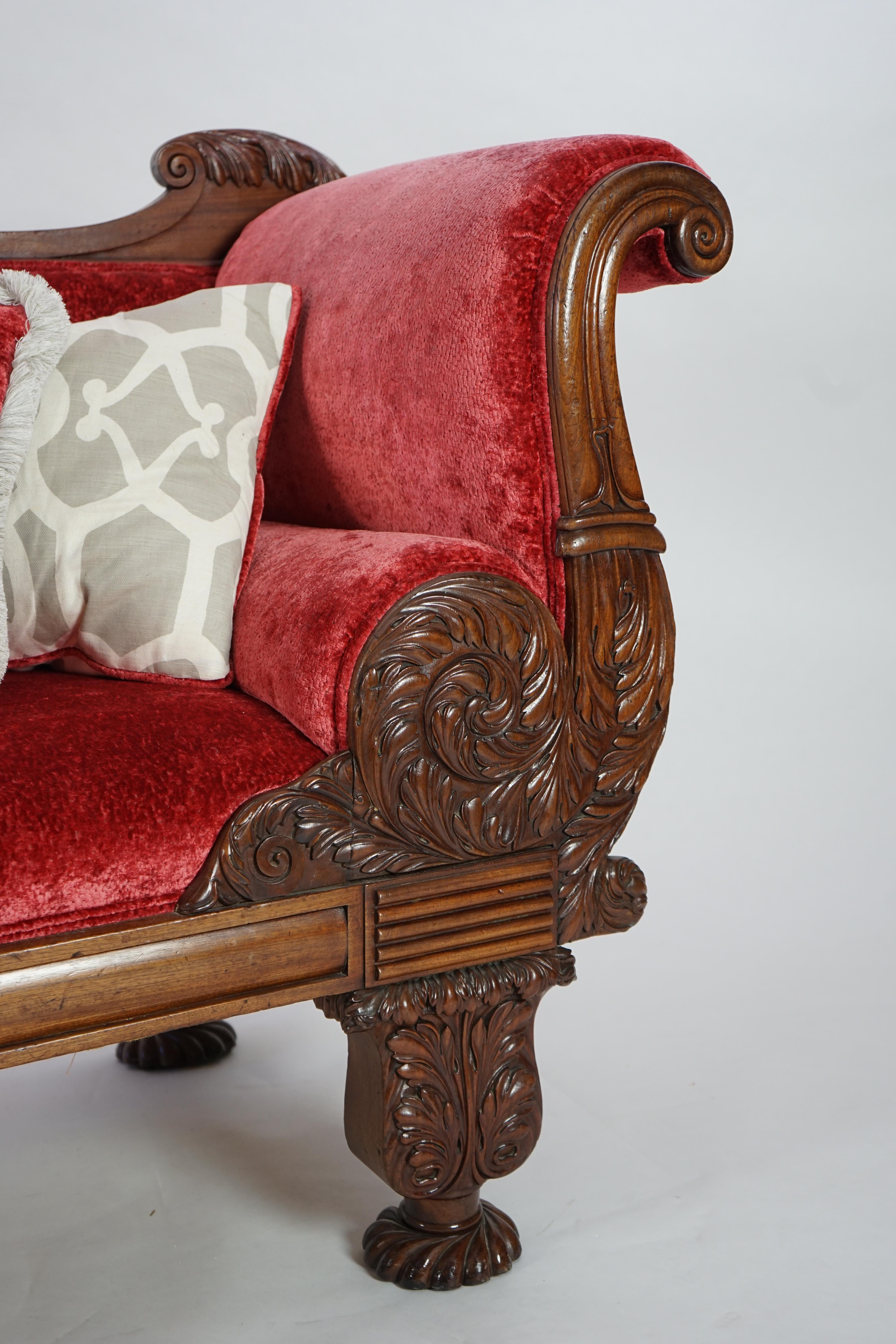 A William IV mahogany settee